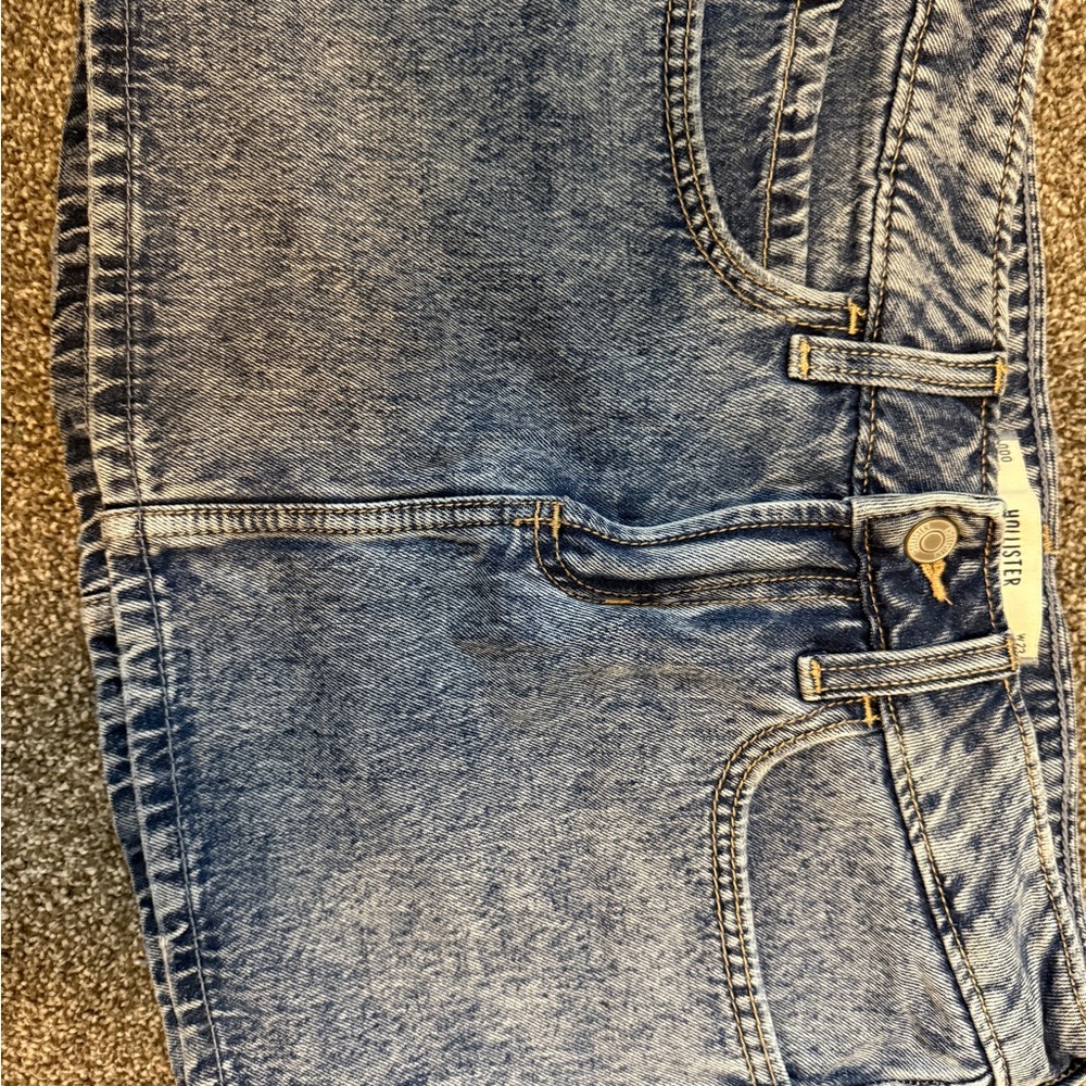 Hollister Blue Denim High Rise Skirt